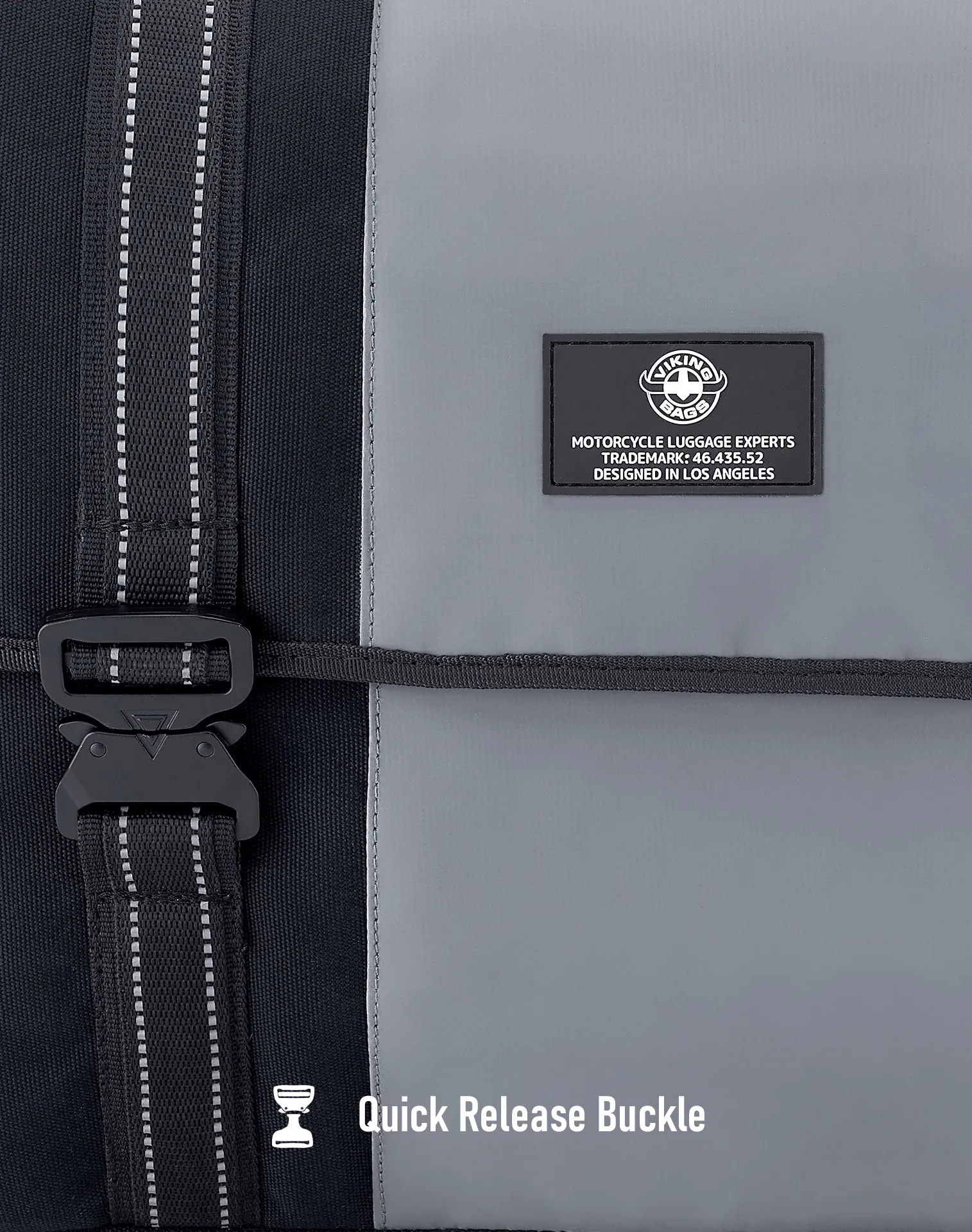 14L - Duo-tone Medium Hyosung Motorcycle Messenger Bag Gray/Black