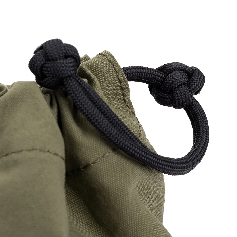 Artisan & Artist* ACAMLP 120 Fabric and Leather Lens Pouch, Small, Khaki/Black