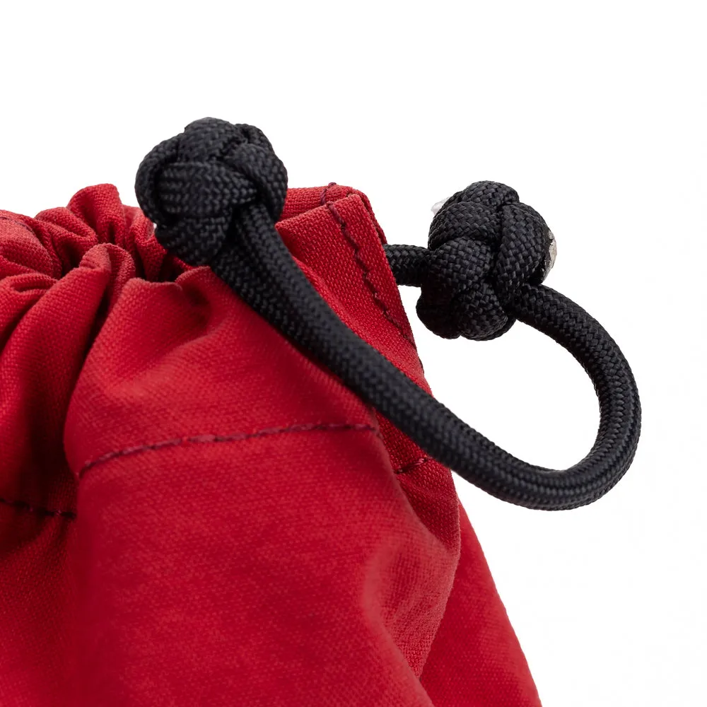 Artisan & Artist* ACAMLP 120 Fabric and Leather Lens Pouch, Small, Red/Black