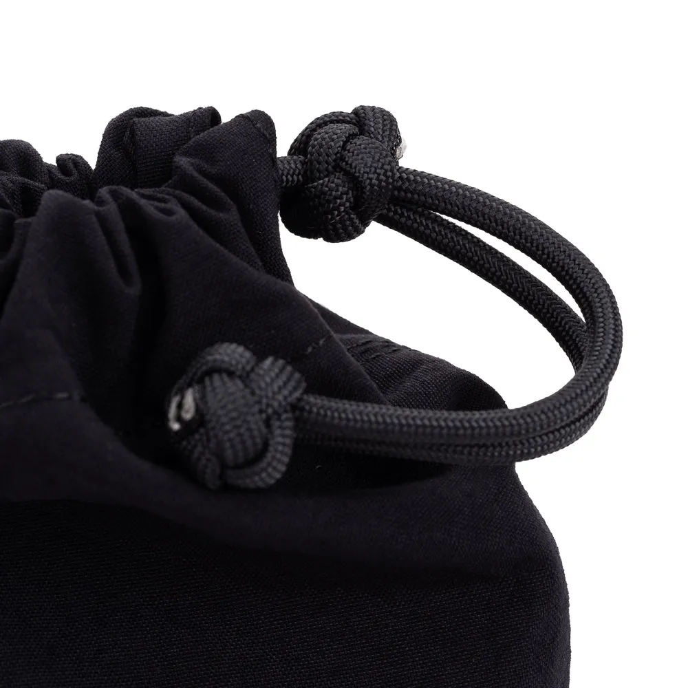 Artisan & Artist* ACAMLP 140 Fabric and Leather Lens Pouch, Medium, Black