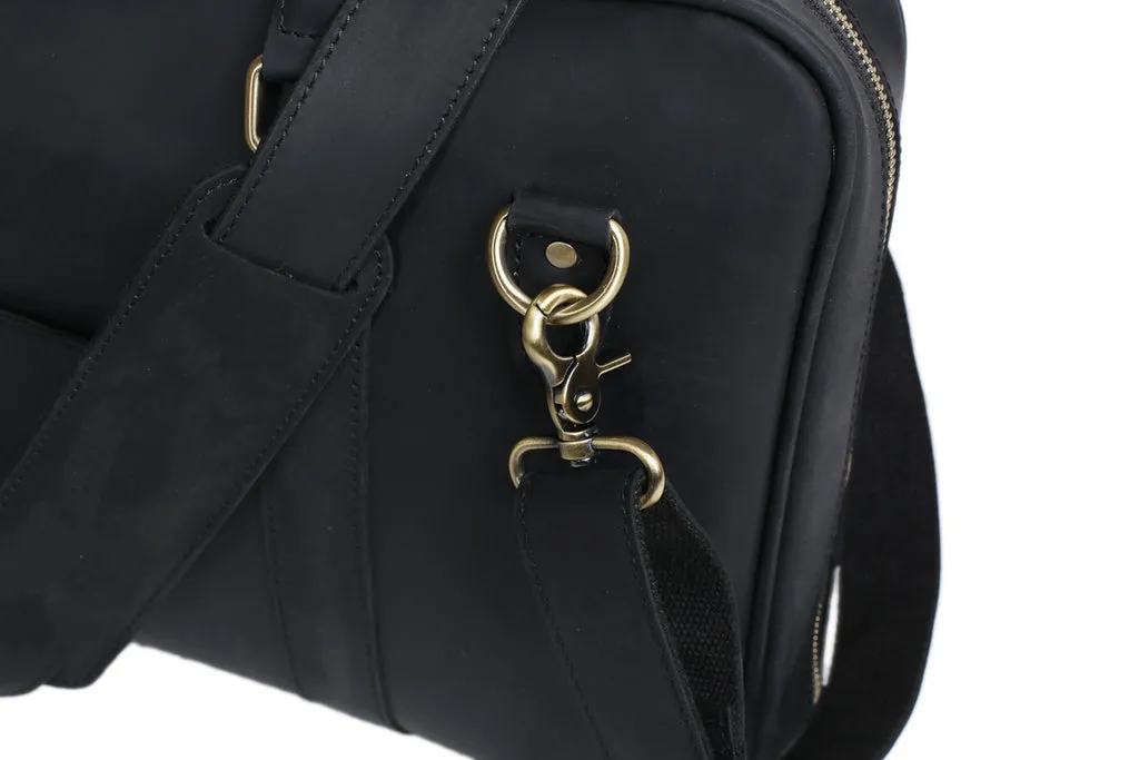 Black Genuine Leather Briefcase, Messenger Bag, Laptop Bag, Men's Handbag