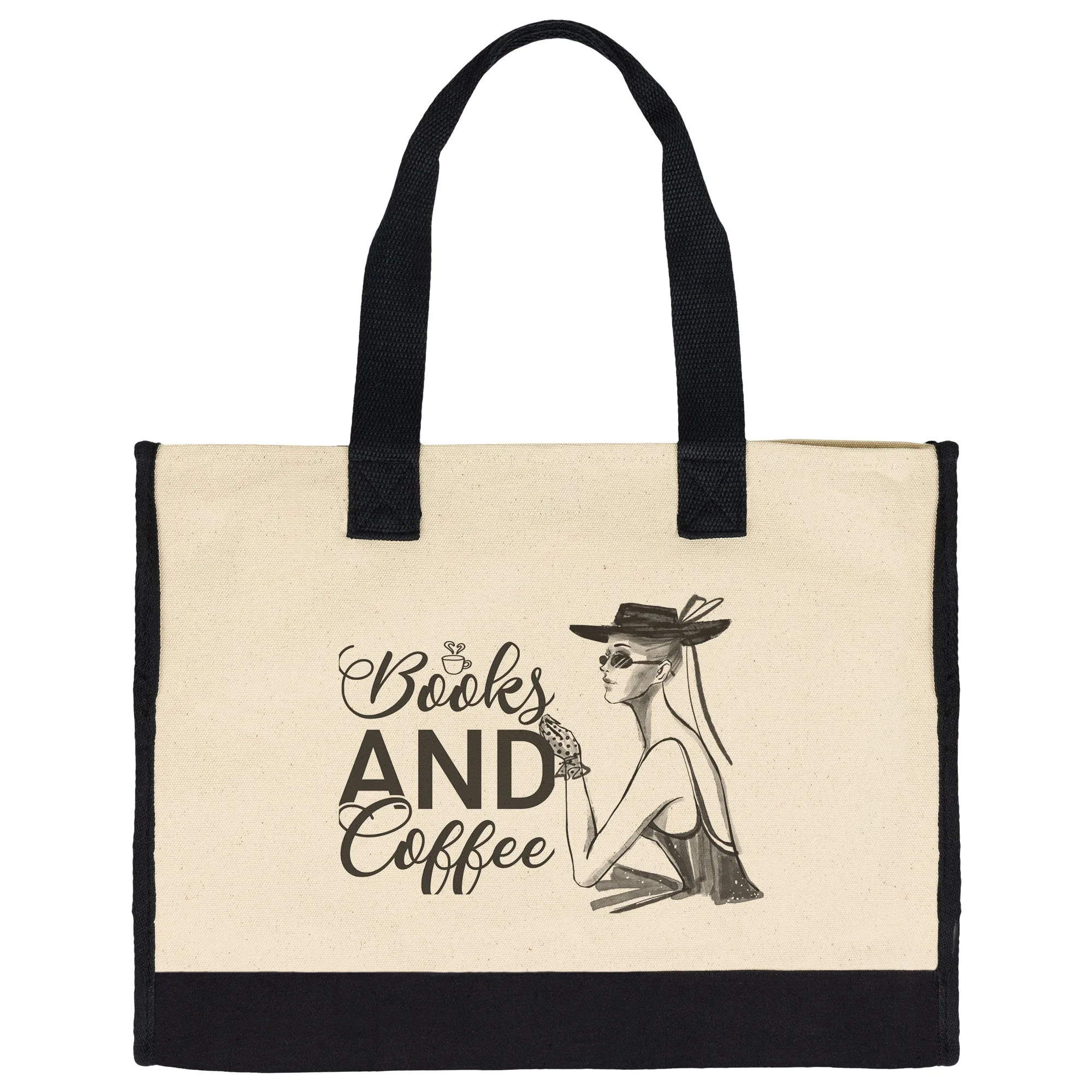 Book And Coffee Tote Bag