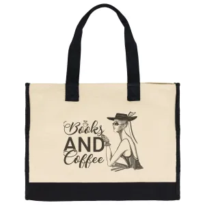 Book And Coffee Tote Bag