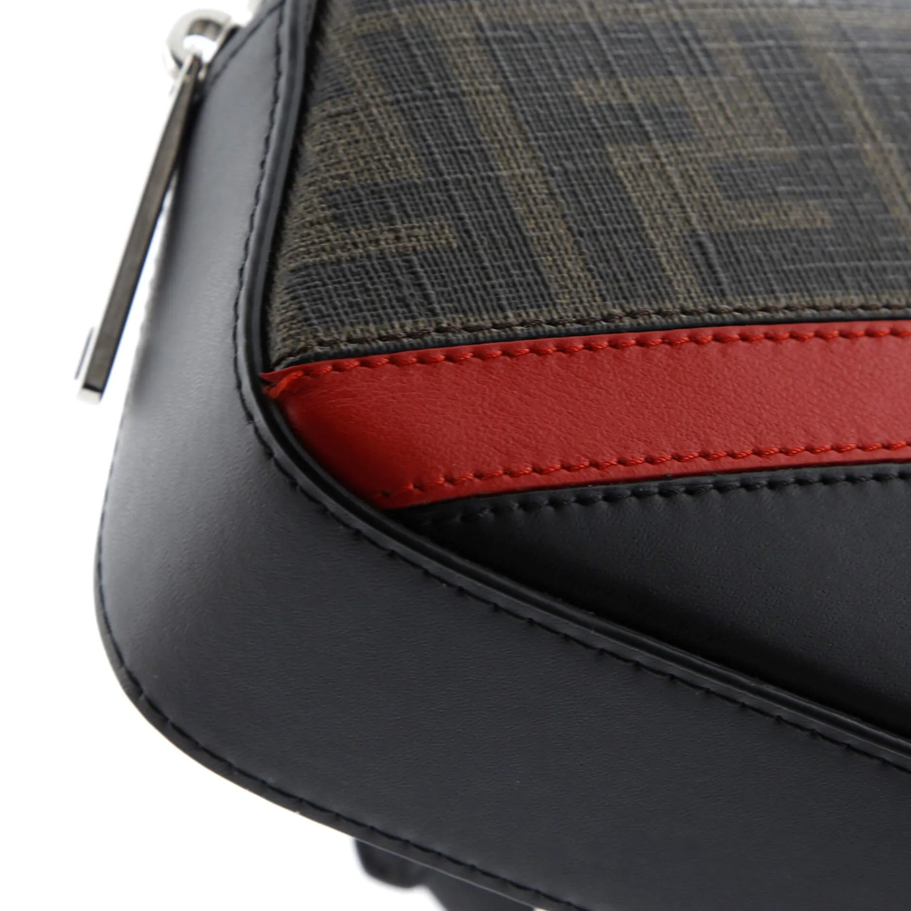 Camera Case Bag Zucca Coated Canvas and Leather Small