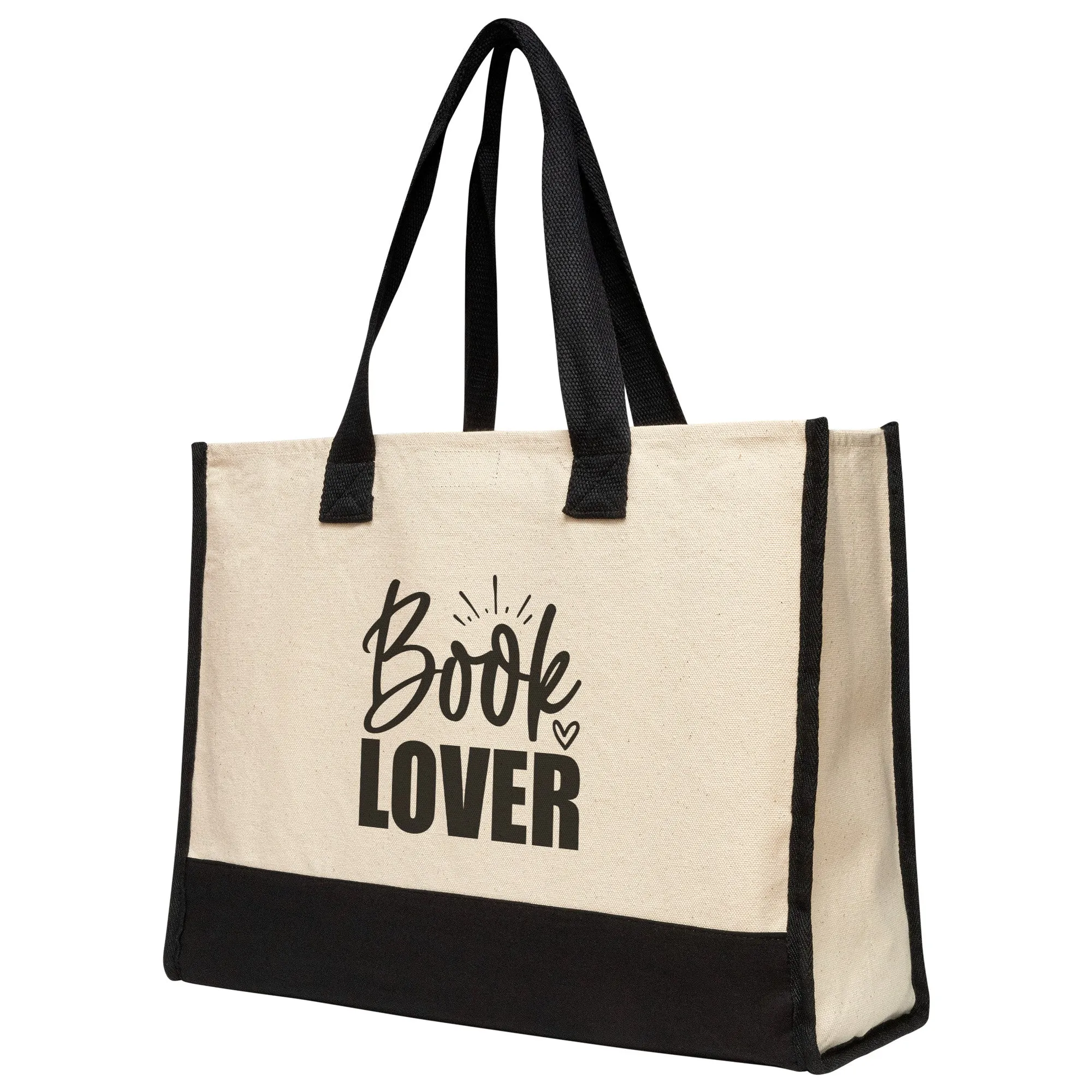 Canvas Book Lover Tote Bag