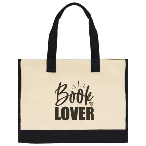Canvas Book Lover Tote Bag