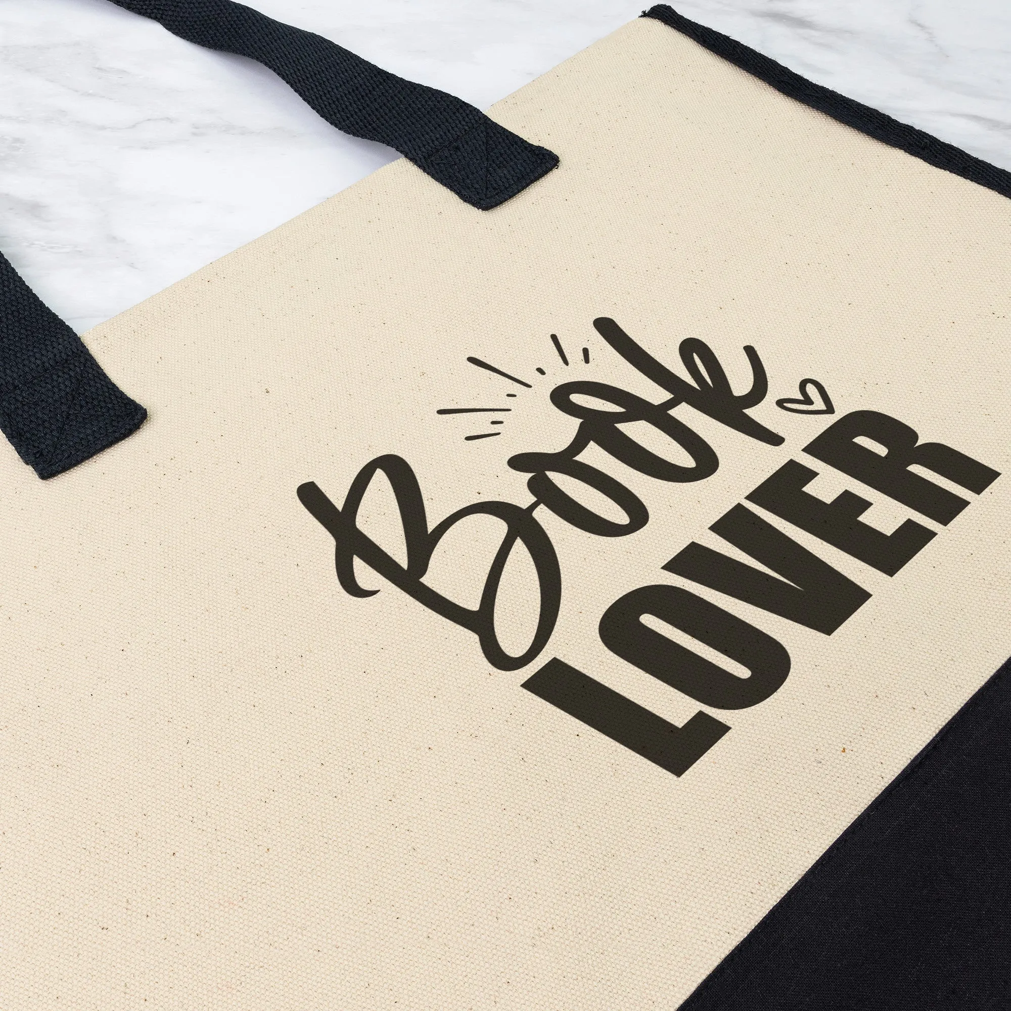Canvas Book Lover Tote Bag