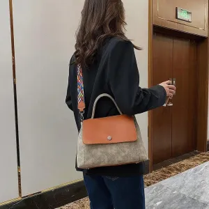 Casual Simple Leather Crossbody Bag For Women And Girls Designer Shoulder Messenger Travel Bag For Ladies