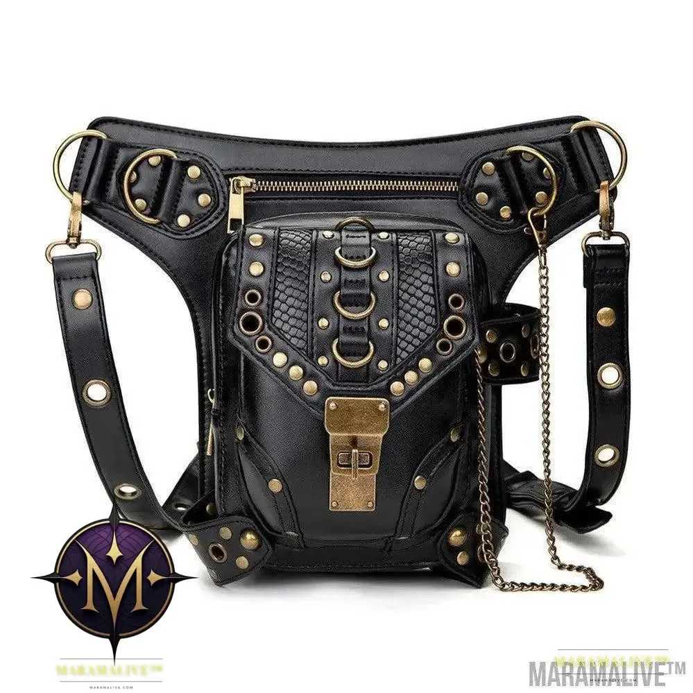 Chain Bag Female Small Bag Steampunk Retro Locomotive Bag Lady Shoulder Messenger Bag Female Waist