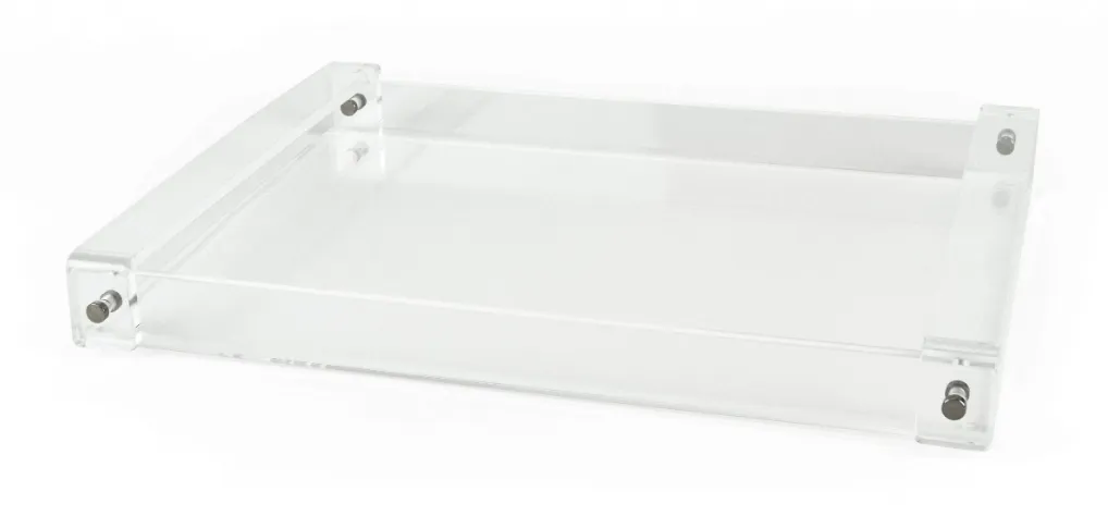 Clear Lucite Tray with Clear Handle