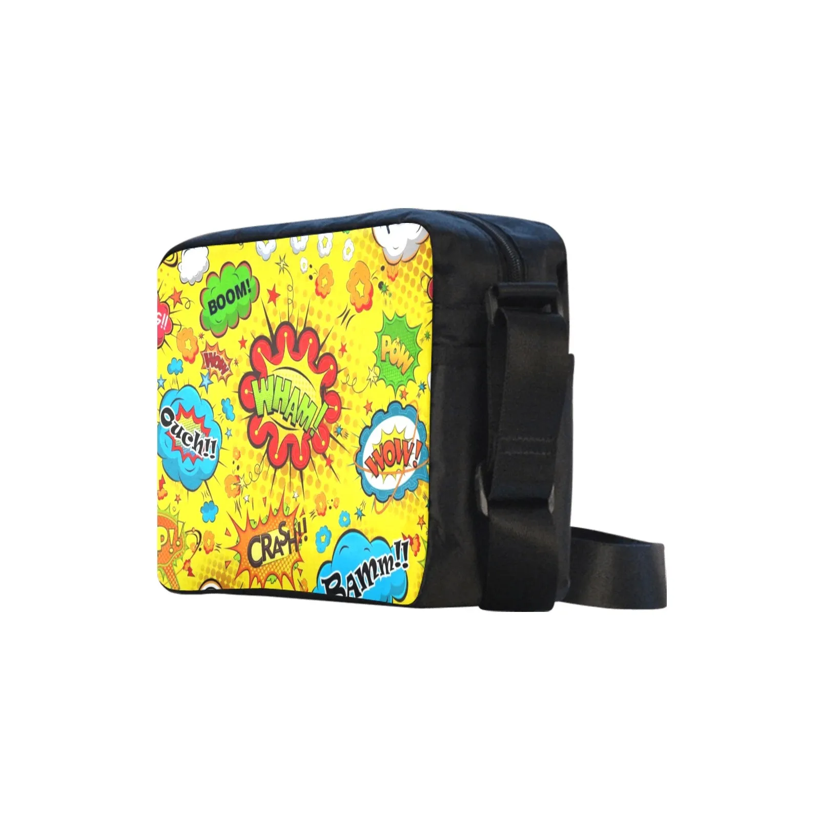 Comic Book Yellow - Classic Cross-body Nylon Bag