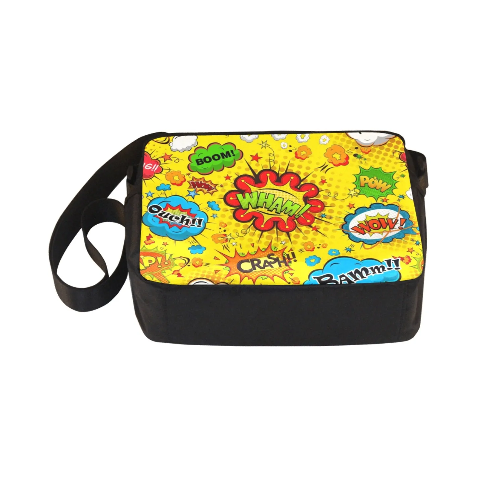 Comic Book Yellow - Classic Cross-body Nylon Bag