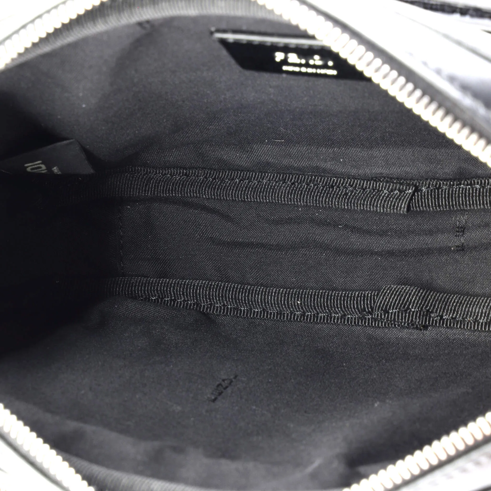 Diagonal Duo Camera Case Zucca Shadow Leather and Leather Small
