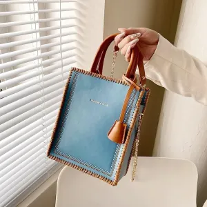DIY Women’s Hand-Sewn Shoulder Bag – Trendy, Small Square Design