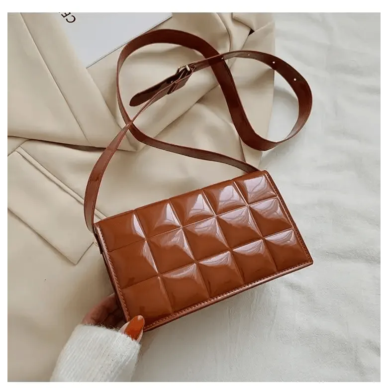 Fabulous Luxury Shoulder Bag Shiny Pu Leather Crossbody Bags For Women Small Flap Handbag Designer Female Messenger Bags
