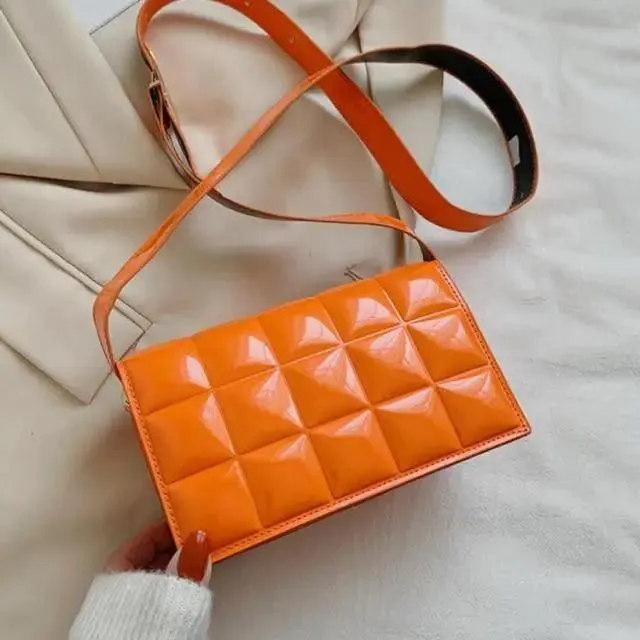 Fabulous Luxury Shoulder Bag Shiny Pu Leather Crossbody Bags For Women Small Flap Handbag Designer Female Messenger Bags