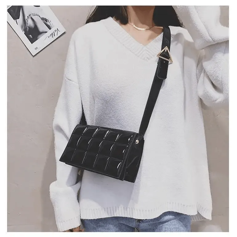 Fabulous Luxury Shoulder Bag Shiny Pu Leather Crossbody Bags For Women Small Flap Handbag Designer Female Messenger Bags