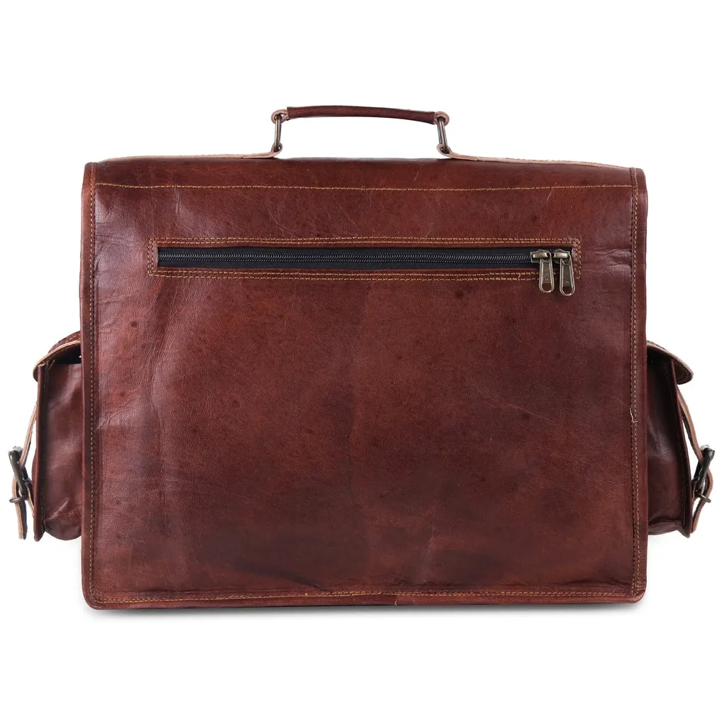 Genuine Vintage Leather Laptop Messenger Bag