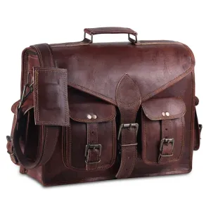 Genuine Vintage Leather Laptop Messenger Bag