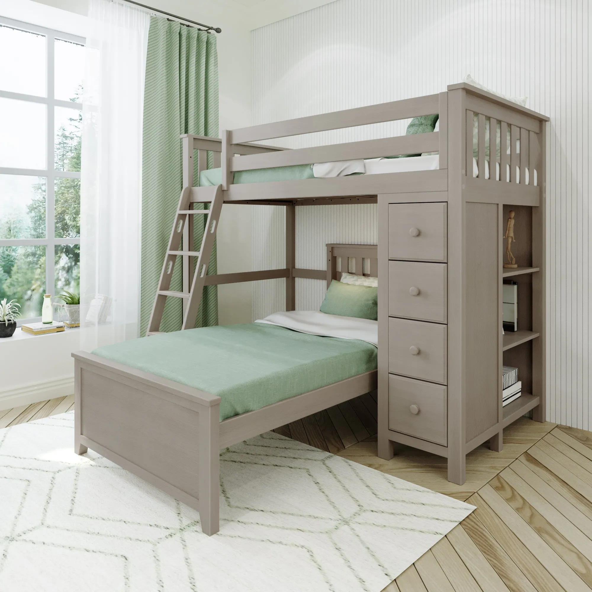 Jackpot Deluxe Edinburgh All in One Loft Bed Storage   Twin Bed
