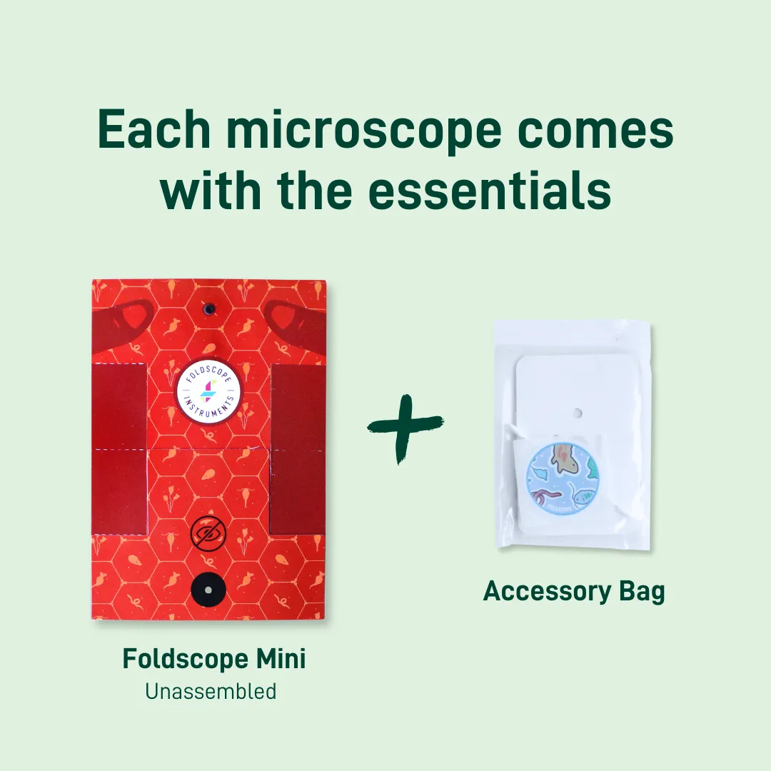Large Mini Classroom Kit (100 Foldscope Mini Paper Microscopes)