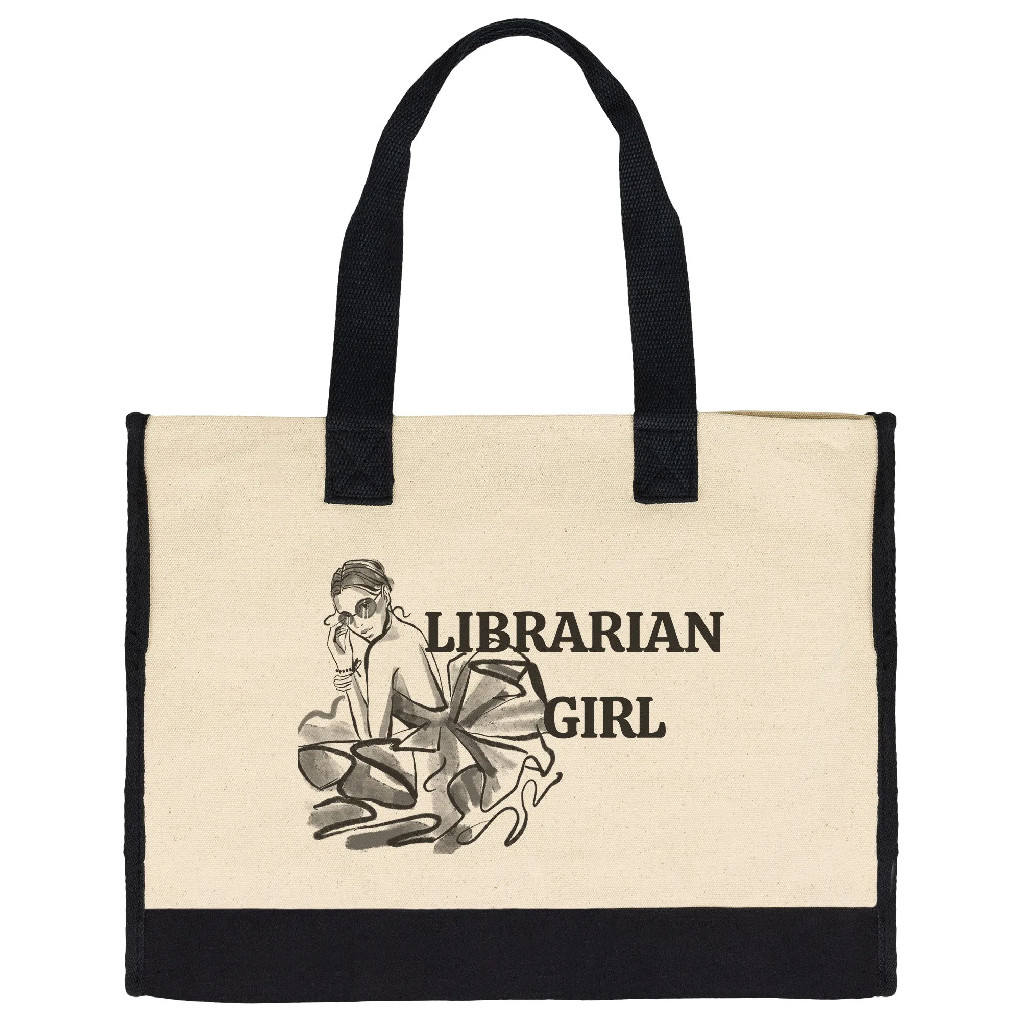 Librarian Girl Tote Bag