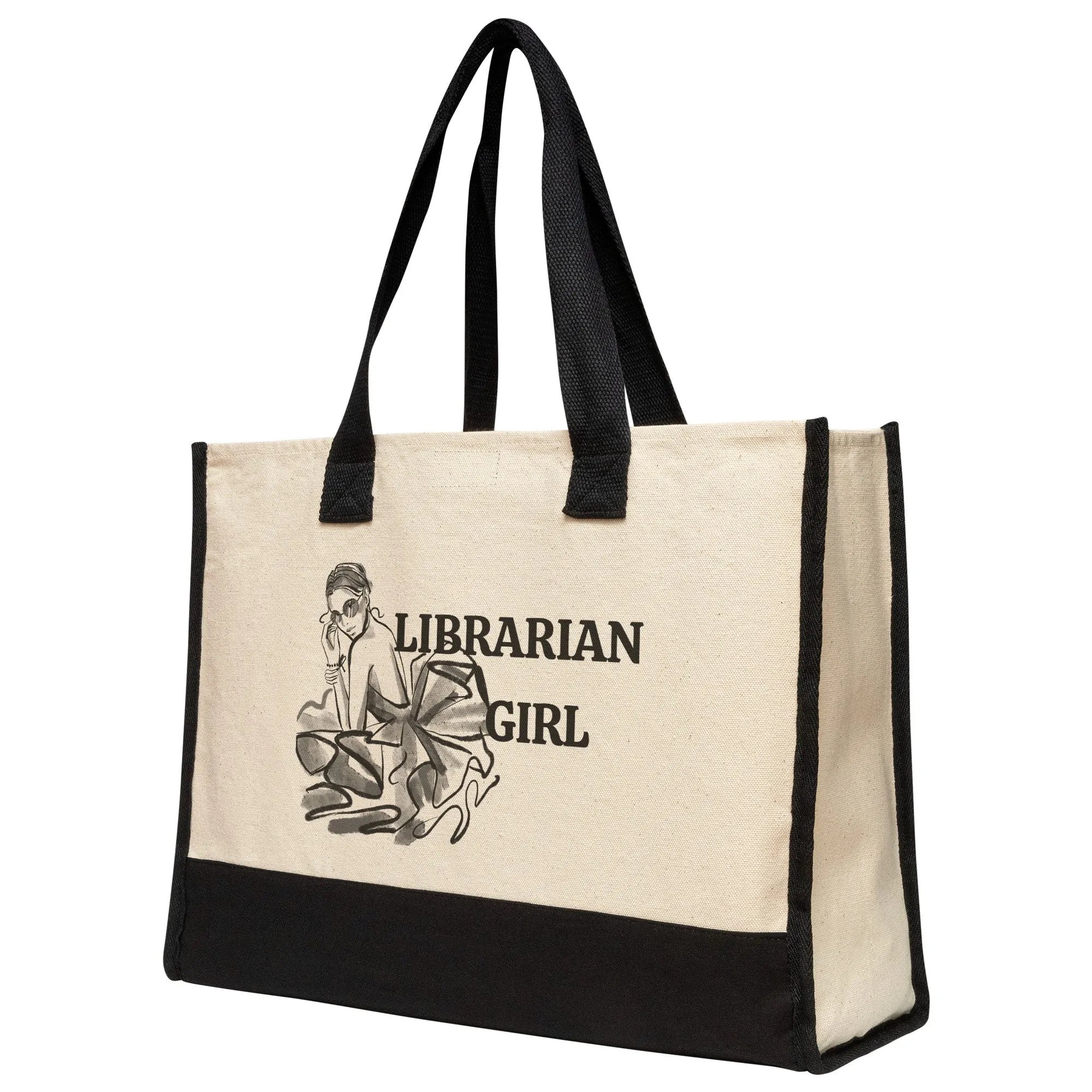 Librarian Girl Tote Bag