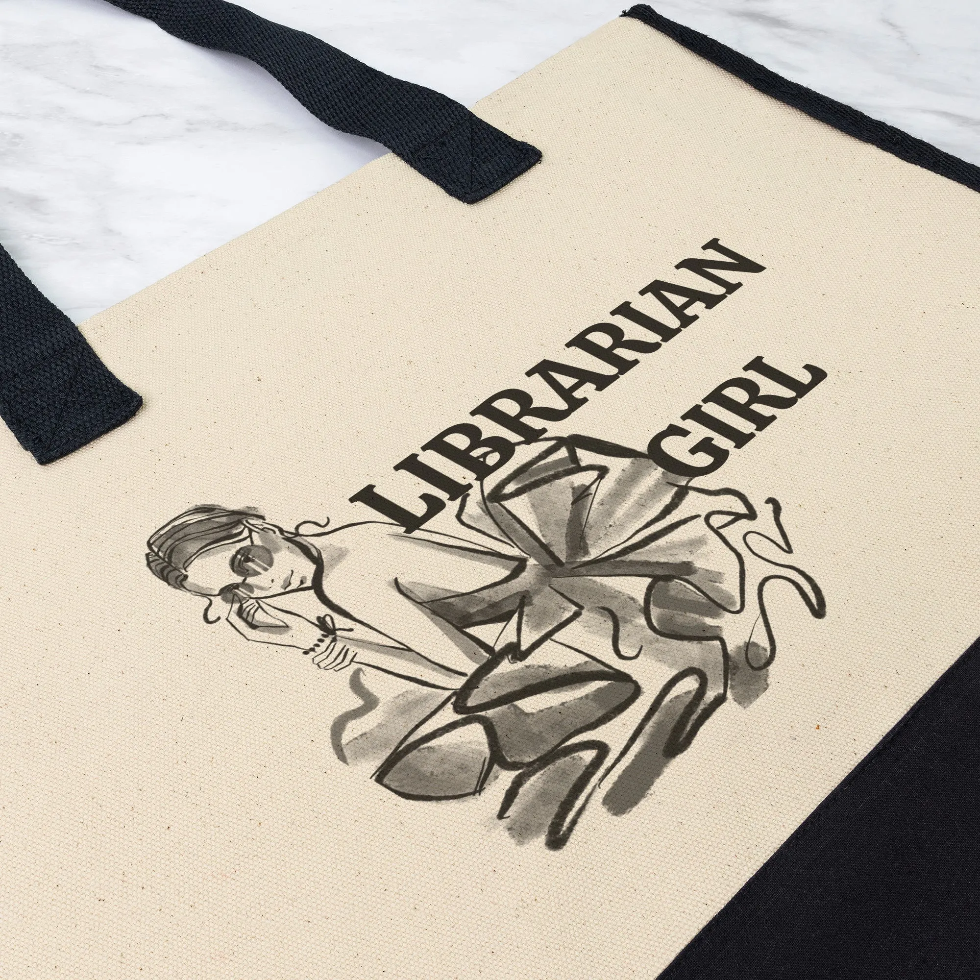 Librarian Girl Tote Bag