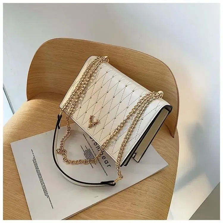 Modern Elegant Luxury Sterling Pu Leather Crossbody Bags For Women And Girls Designer Chains Shoulder Messenger Bag For Female