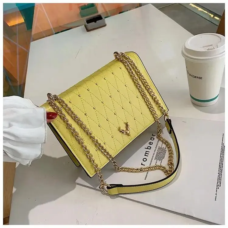 Modern Elegant Luxury Sterling Pu Leather Crossbody Bags For Women And Girls Designer Chains Shoulder Messenger Bag For Female