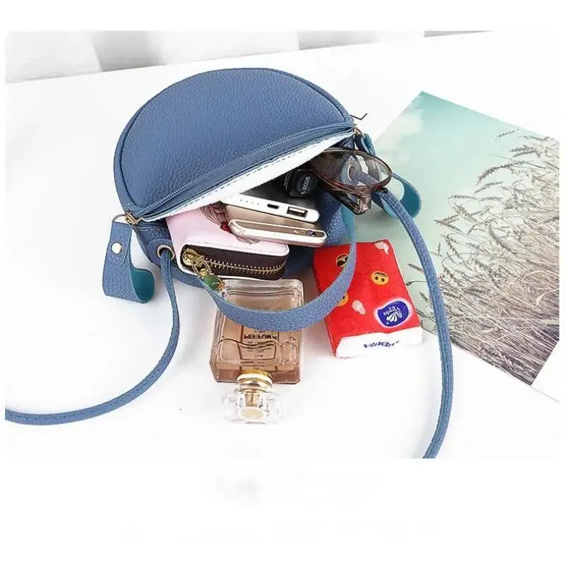 New Design Small Circular Bag For Women And Girls Fashionable Single Shoulder Slung Mobile Phone Ladies Purse Women's Crossbody Messenger Gift Bags