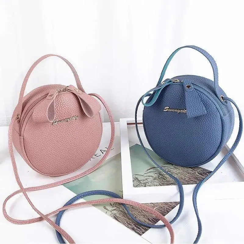 New Design Small Circular Bag For Women And Girls Fashionable Single Shoulder Slung Mobile Phone Ladies Purse Women's Crossbody Messenger Gift Bags