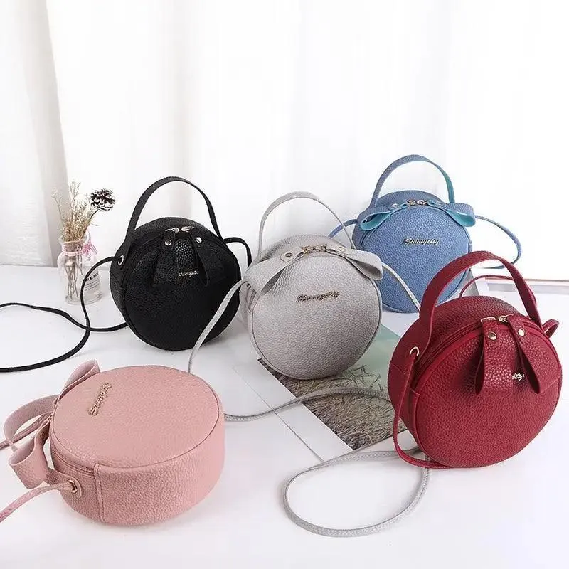 New Design Small Circular Bag For Women And Girls Fashionable Single Shoulder Slung Mobile Phone Ladies Purse Women's Crossbody Messenger Gift Bags