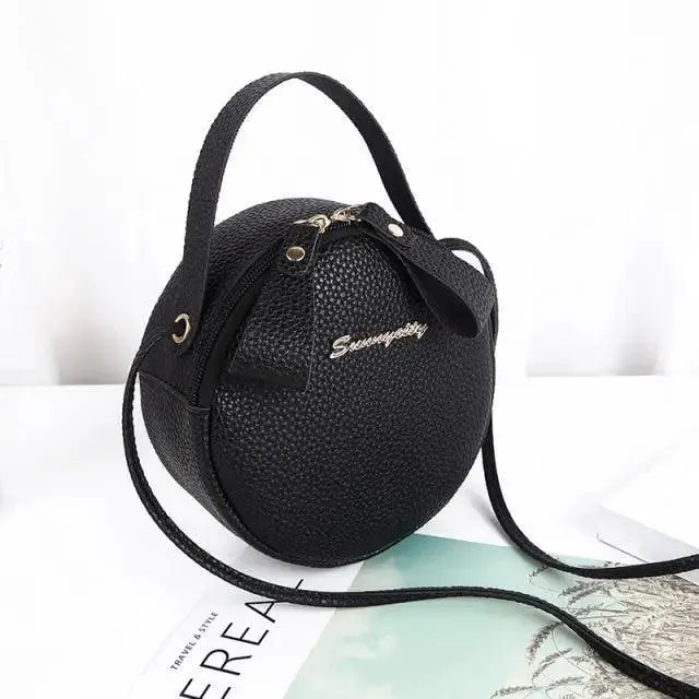 New Design Small Circular Bag For Women And Girls Fashionable Single Shoulder Slung Mobile Phone Ladies Purse Women's Crossbody Messenger Gift Bags