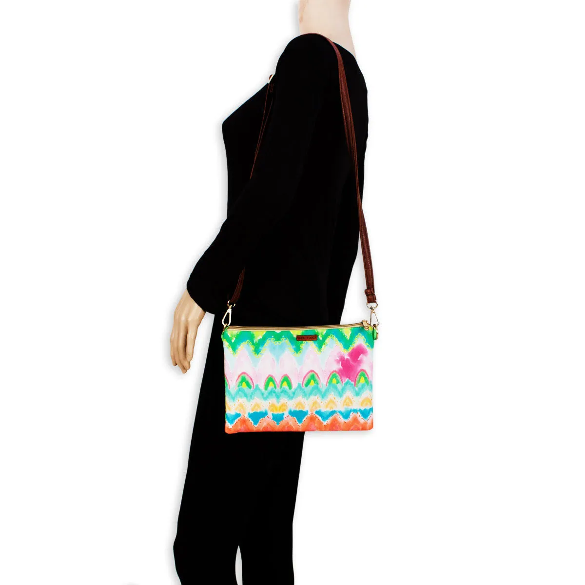 Pink Ikkat Sling Bag