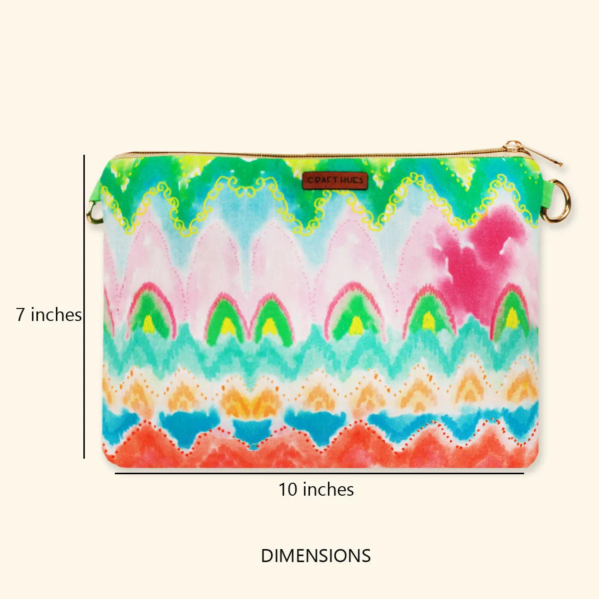 Pink Ikkat Sling Bag