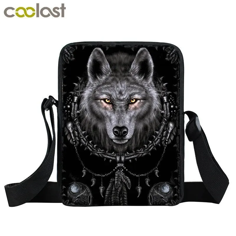 Punk Skull Messenger Bag Motorcycle Portable Canvas Shoulder Bags for Travel Women Handbag Teenager Girls Cross Bag Bookbag Gift