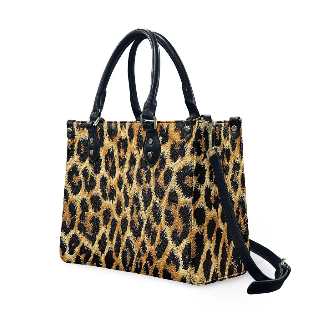 Savannah Style: Fierce Leopard-Print for Women's PU Leather Twill Handbag