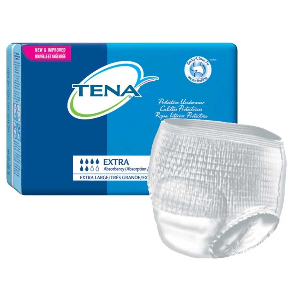 SCA 72425 Tena Protective Underwear, Extra Absorbency, Size Extra Large (XL), CS/48 (4 bags of 12)