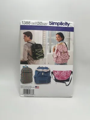 Simplicity 1388 Backpacks & Messenger Bag Patterns