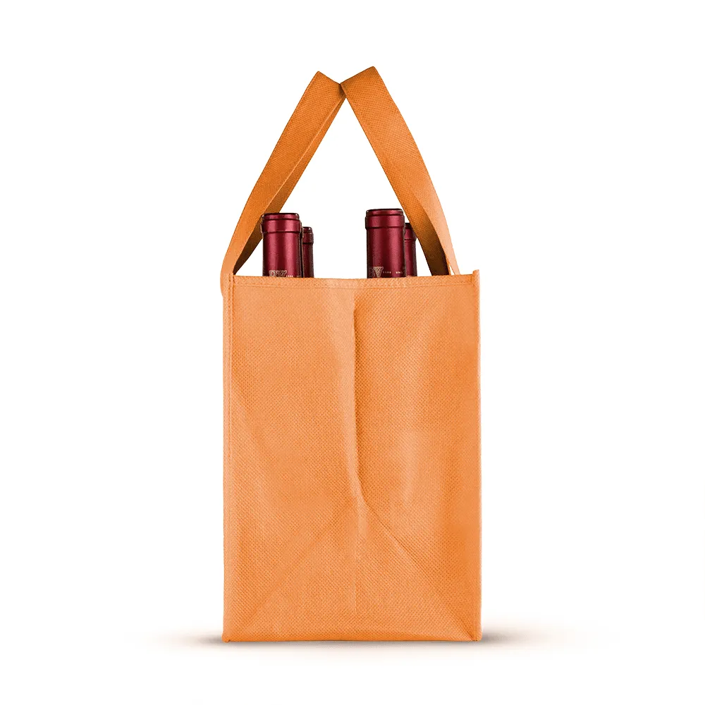 Six bottle Non-woven Wine Tote, Reinforced Handles with front pocket *Fully Customizable*