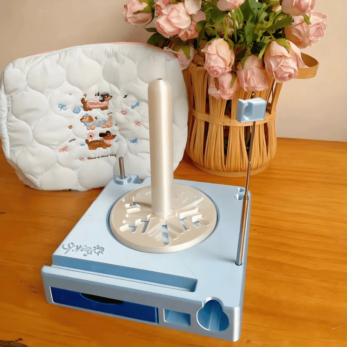 Spinning Yarn Holder with Tool Storage