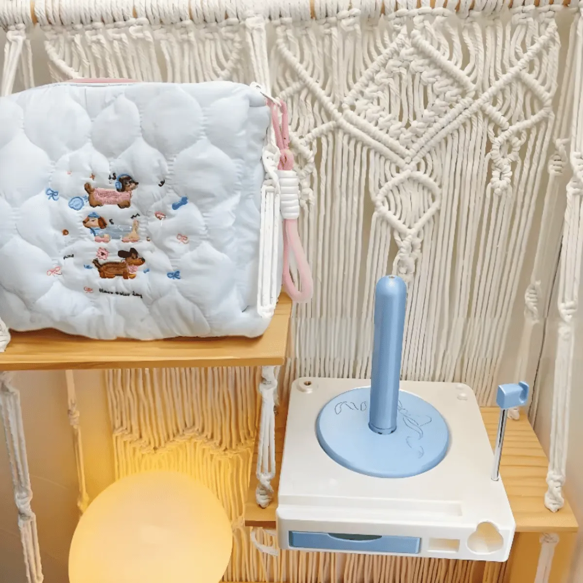 Spinning Yarn Holder with Tool Storage