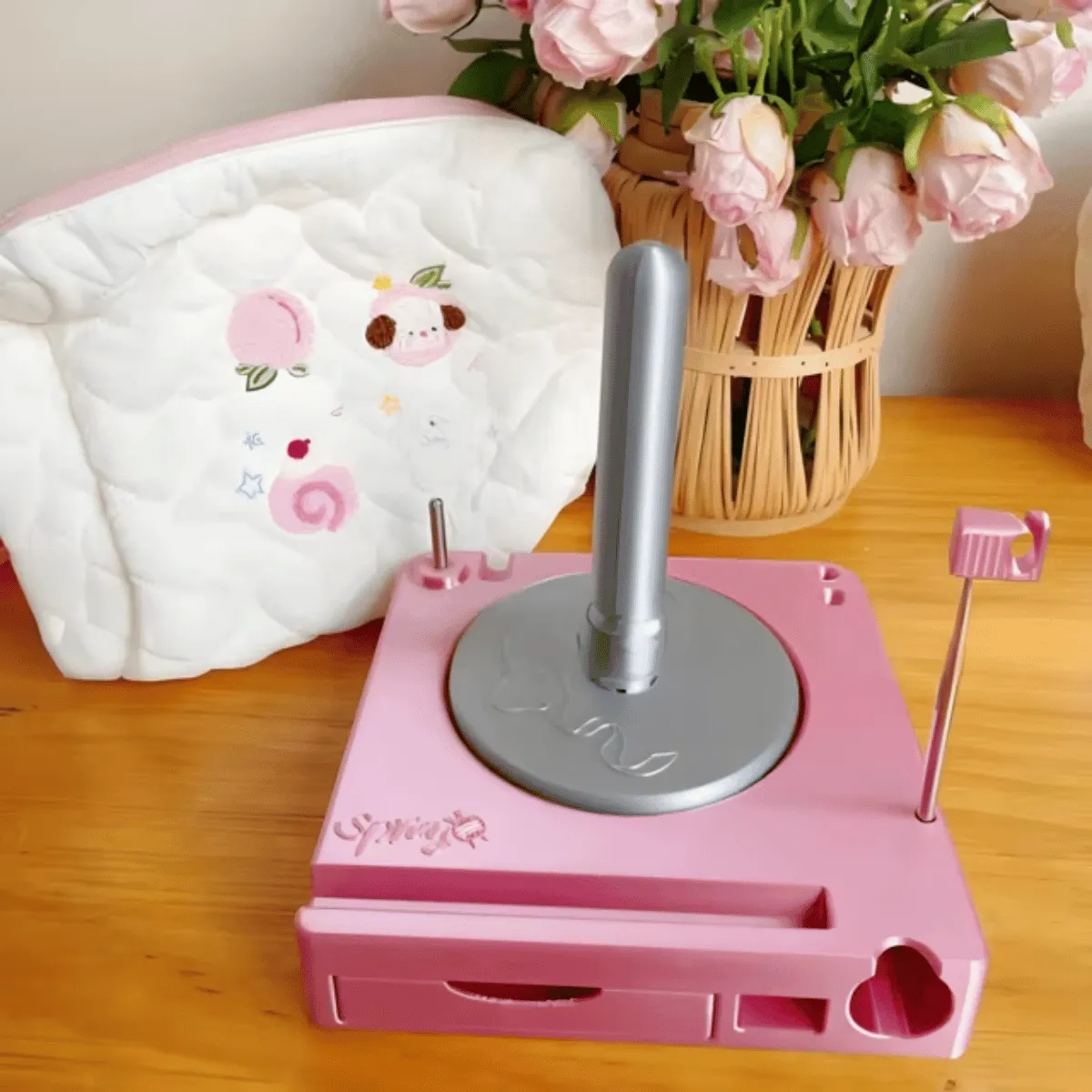 Spinning Yarn Holder with Tool Storage