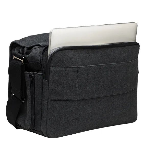Tenba Cooper 15 Gray Canvas/Black Leather Luxury Bag