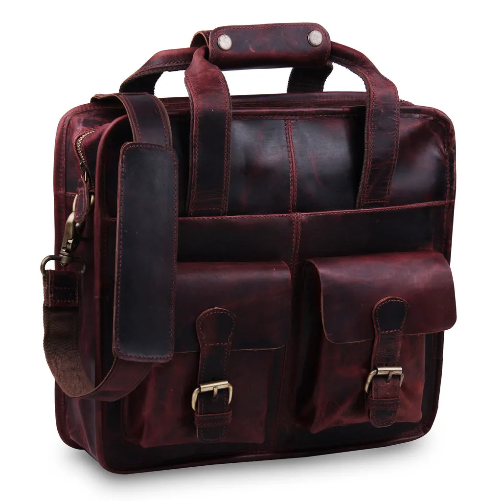 The 14 Inch Buffalo Leather Briefcase