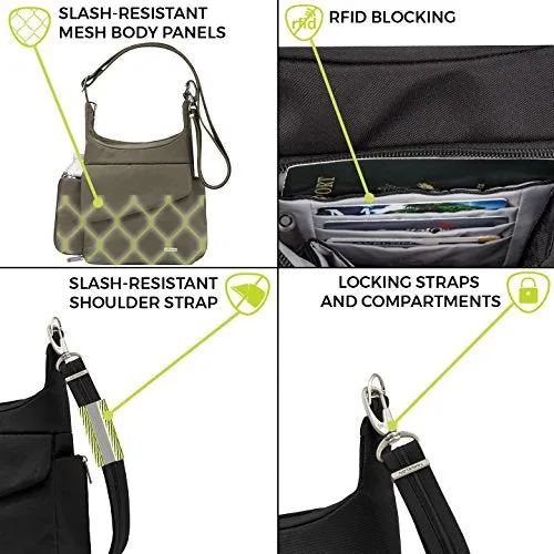 Travelon Anti-Theft Classic Messenger Bag, Nutmeg