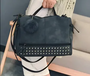 Vintage Rivet Leather Handbag
