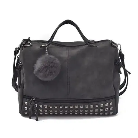 Vintage Rivet Leather Handbag