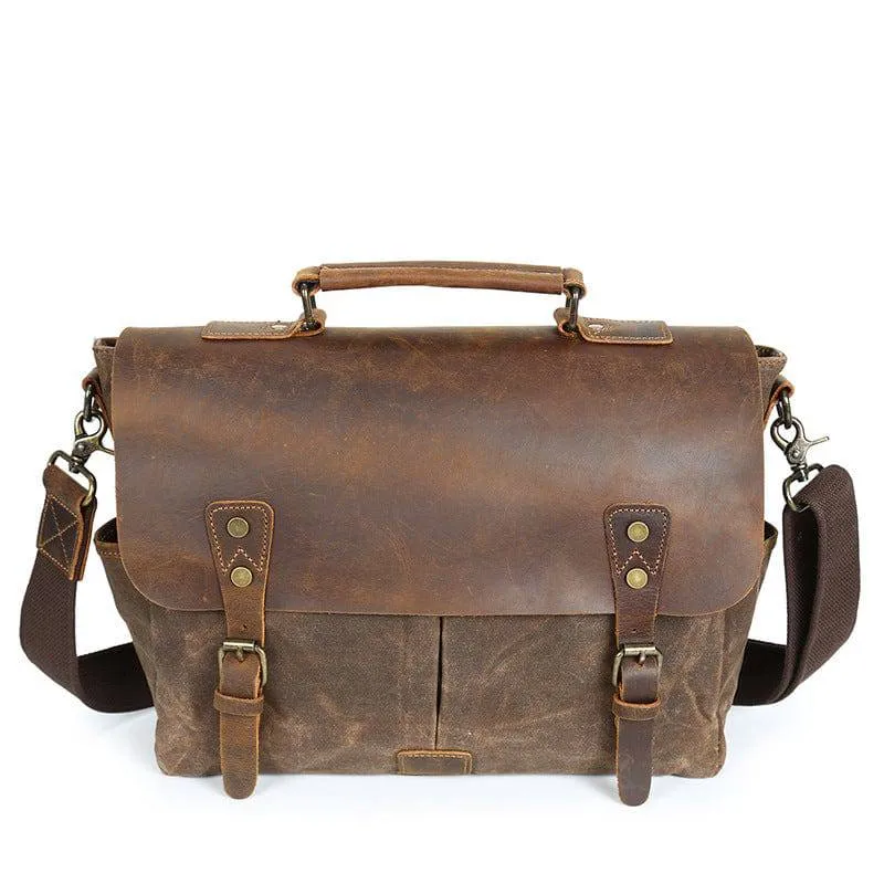 Waxed Canvas Motorcycle Bag Desperatis